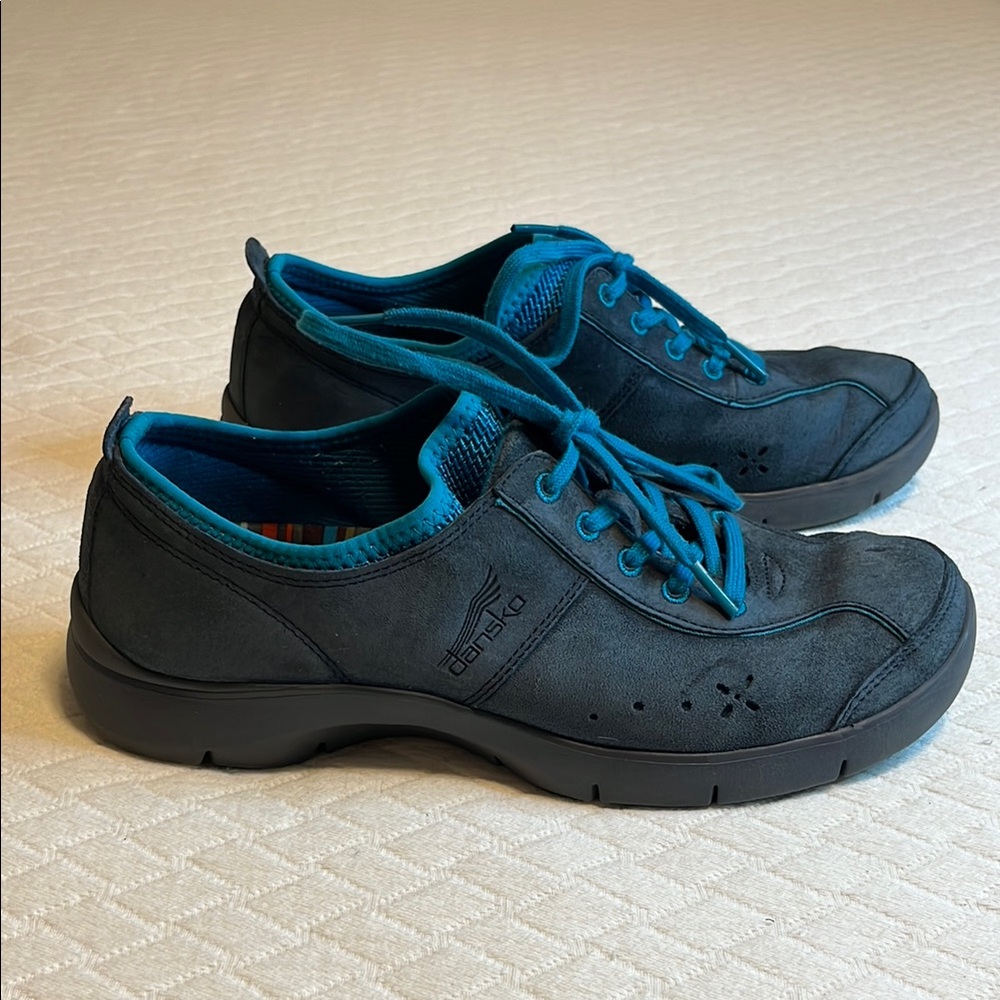 Dansko Navy & Blue Sneakers with suede Leather Upper, lightweight, eu 39